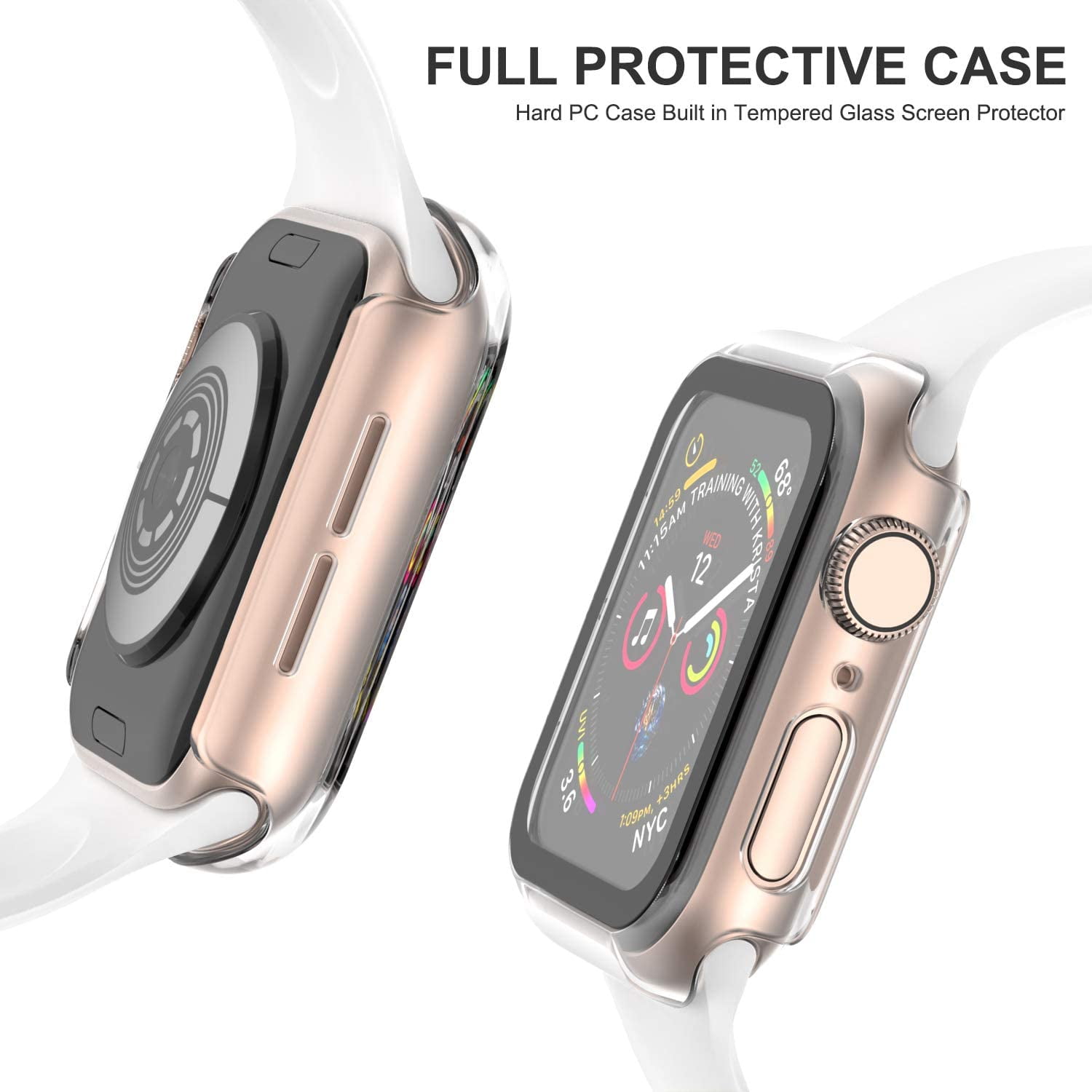 Compre Nillkin Para Apple Watch SE / SE (2022) / Série 4 / 5 / 6 44 mm de  Liga Com Capa Protetor Robusta Com Banda de Relógio TPU - Preto da China