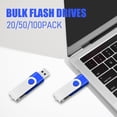 thumbnail image 2 of Unidad flash EASTBULL USB 2.0 de 4 GB, paquete x50, azul con cordones, 2 of 7