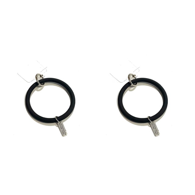 Sidaley Cadena para teléfono móvil Hombres Mujeres Impermeable Color sólido Anti-pérdida Anillo Cordón Negro 2Conjunto