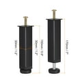 thumbnail image 2 of Uxcell 1 Paquete Piernas de Soporte para Marco de Cama Ajustables en Altura (150mm-185mm/5.9"-7.3"), Negro, 2 of 5