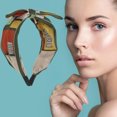 thumbnail image 6 of Unique Bargains 1 Pc Wide Tie Bow Geometric Headbands for Women Army Green, 6 of 6