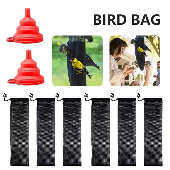 CNKOO Bird Feeders Thistle Seed Sacks Extra Large Finch Feeder for Thistle Seed in Black