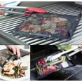 thumbnail image 5 of 4 Pack Set of Heavy Duty Non-Stick Grilling Bags, X-Large 11" x 13", Heat-Resistant Mesh BBQ Grill Bags 4pcs, 5 of 6