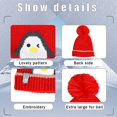 thumbnail image 5 of Conjunto de Gorro y Bufanda Gorro de Punto para bebé de Invierno para niños con Pompón de 2 Piezas Gorro de Punto cálido para niño y niña con Bufanda Circular Conjunto de Calentador de Cuello de Ganc, 5 of 5
