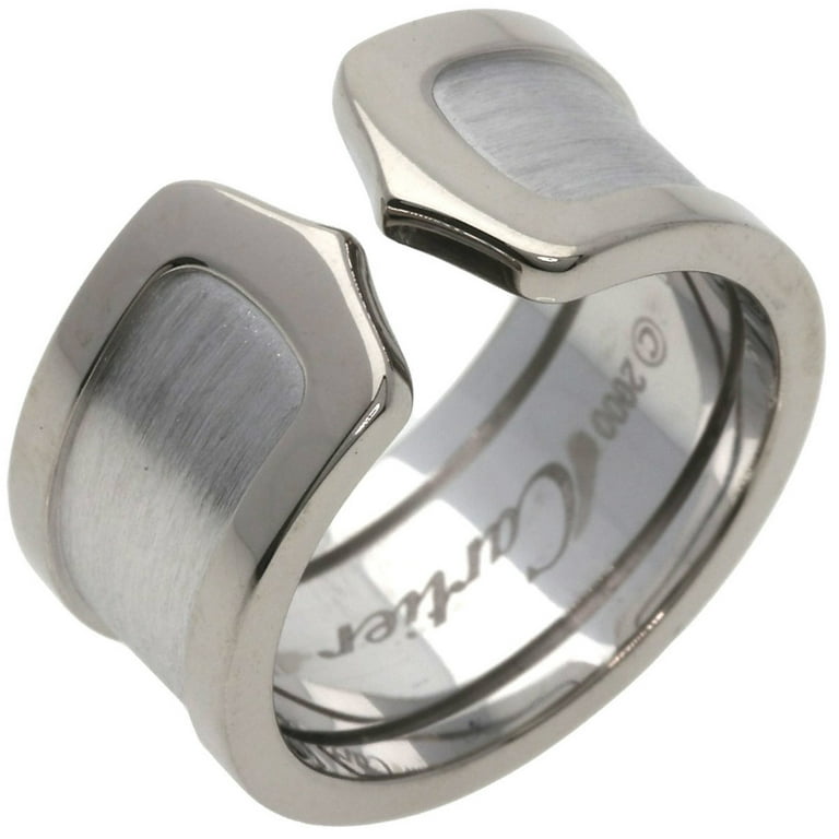 Pre-Owned Cartier C2 Ring LM #53 Ring, 18K White Gold Pre-Owned Cartier C2 Ring LM #53 Ring, 18K White Gold