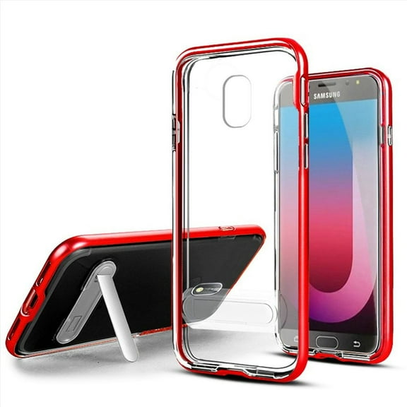 GSA Hybrid Kickstand Red Case For Samsung Galaxy J7 (2018), J737, J7 Crown, J7 V 2018, Refine & Star Red