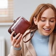 thumbnail image 6 of Tdxkok Women Leather Coin Purse with Hand Strap,Mini Zipper Change Purse Wallet Coin Pouch Card Holder,Portable Small Storage Bag for Daily Travel Shopping Card Cash Storage, 6 of 7