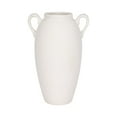 thumbnail image 5 of Stoneware Decorative Vase with Handles - Textured White Finish - Casual Home Decor for Living Room, Bedroom, Office - 16" White, 5 of 10