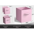 thumbnail image 7 of Sorbus Fabric Storage Bins 11" Foldable Cubes With Handles For Pantry, Cubbies, Toy And Closet Shelf Organization- 8Pk, 7 of 7