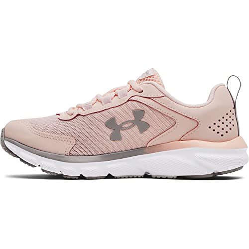 Under Armour Chaussure de Course Charged Assert 9 pour Femmes, Micro Rose (602)/gris Loup, 8