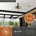 thumbnail image 6 of Kenton Black and Gold Satin Brass Contemporary 21-in. Fandelier Ceiling Fan with Cage Light Kit and Remote, 6 of 7