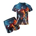 thumbnail image 1 of Transformers Boys 2-Piece Swimsuit Set, Short Sleeve Rash Guard & Swim Trunks, 1 of 7