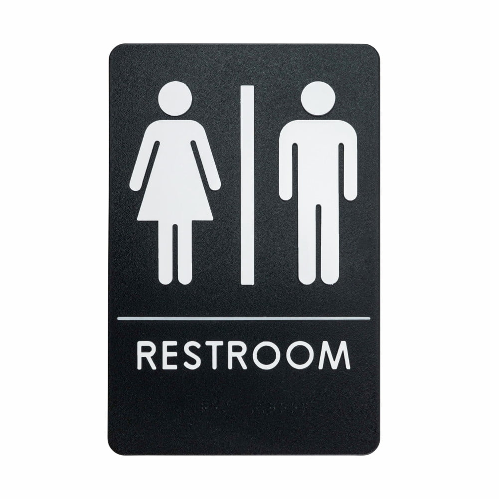 ADA-Compliant Bathroom Door For Offices And Details about   Unisex Restroom Sign Businesses 