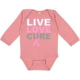 thumbnail image 3 of Inktastic Live Love Cure Breast Cancer Boys or Girls Long Sleeve Baby Bodysuit, 3 of 5