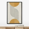 thumbnail image 5 of IDEA4WALL Framed Canvas Print Wall Art Line Art Illusions with Yellow Spheres Geometric Shapes Illustrations Abstract Mid-Century Colorful for Living Room, Bedroom, Office - 24"x36" Black, 5 of 5