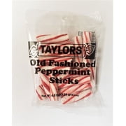 Taylors Candy Soft Peppermint Sugar Sticks Mint Candy, 4.5 oz, 18 ct