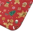 thumbnail image 5 of Red Christmas Gingerbread Man Pattern Dish Drying Mat for Kitchen 1 Pack, Ultra Absorbent Microfiber Dishes Drainer Mats,16x18in(41x46cm), 5 of 6