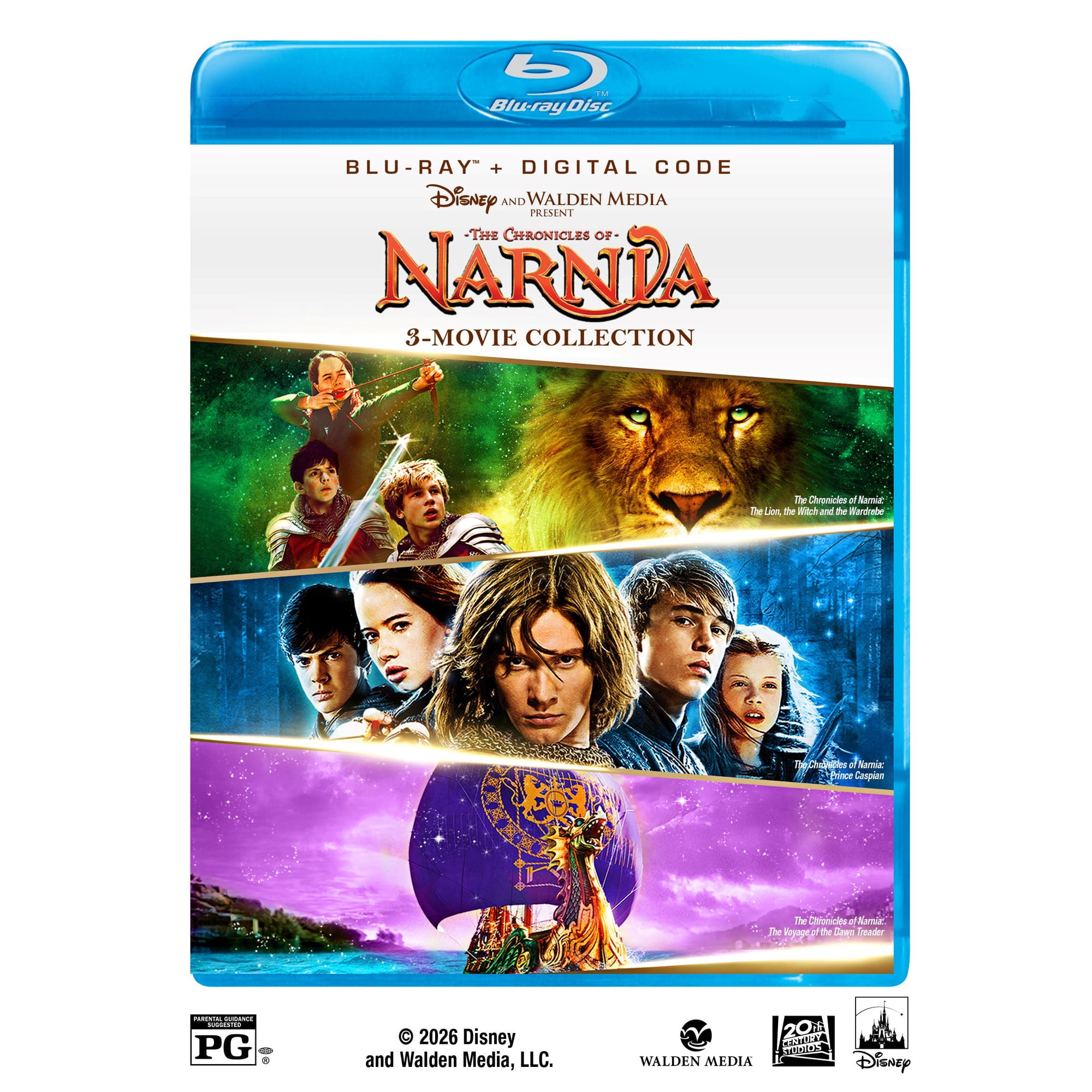 Narnia 3-Movie Collection (Blu-ray + Digital Copy) Disney, Adventure, Family, Fantasy