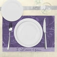thumbnail image 3 of Ambesonne Romantic Place Mats Set of 4, Indigo Purple Hearts, Standard Size, Eggplant Purple, 3 of 6