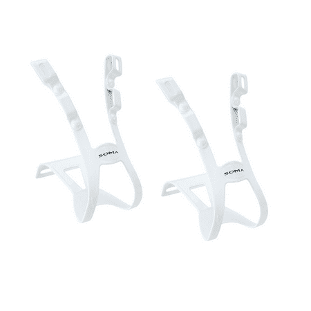 Soma Oppy XX 2-Strap Toe Clips White L/XL Pair Track Fixed Gear Road (Best Fixed Gear Straps)