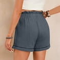 thumbnail image 4 of Women's Fashion Spring And Summer Solid Color High Waist Pocket Loose Wide Leg Shorts (4), 4 of 6
