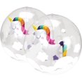 thumbnail image 1 of 2 Pieces 12 Inch Unicorn Inflatable Beach Ball Summer Water Fun Game Ball Beach Football, 1 of 5
