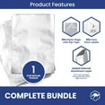 thumbnail image 3 of 50 Pack Wallaby Mylar Bags for Food Storage,1-Cup (5 Mil - 5" x 7") Includes 50 Labels, Heat Sealable - Silver, 3 of 8