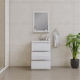 thumbnail image 5 of Alya Bath Paterno 24" Modern Wood Freestanding Bathroom Vanity in White, 5 of 7