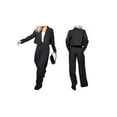 thumbnail image 3 of 2 Piece Outfits for Women Dressy Blazer Jackets High Waisted Straight Leg Pants Suits Set Business Casual Black XXL, 3 of 9