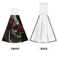 thumbnail image 2 of Wukai Realistic Rose Skull Print Kitchen Towels Quick Dry Washcloths, Coral Velvet Dishtowels Multipurpose Reusable Cloths, Soft Tea Absorbent Cleaning Cloths, 2 of 7