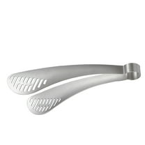 FUTUREORYY Food Tongs for Serving Stainless Steel Clamp Silver 1Pc