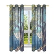 thumbnail image 7 of Yayeee Window Curtains Light Filtering 63"x42" Grommet Panel Pair Home Living Room Decor, Blue Tree, 7 of 7