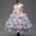 thumbnail image 5 of ANINEO Little Girl Rainbow Tutu Dress Tulle Birthday Pageant Flower Ruffle Party Wedding formal Princess Ball Gown 2-12 Years, 5 of 5