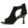 thumbnail image 2 of FSJ Women Fashion Peep Open Toe High Heel Pumps Cutout Ankle Strap Buckle Booties Back Zipper Nightclub Shoes Size 7 Black, 2 of 4