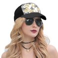 thumbnail image 5 of Naloa Golden Glitter Butterflies Adult adjustable Print Baseball Hat, Patchwork curved brim baseball capfor Men and Women, One Size, 5 of 5