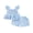Blue, variant on BemeyourBBs Toddler Baby Girl Summer Clothes Infant Baby Girl Smocked Cotton Linen Outfit Bow Flying Sleeve Ruffle Shirt Tops and Shorts Set 2 Piece Summer Outfit