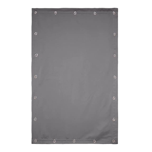 cortinas opacas portátiles bloque de luz sunnimix gris cortina de 198x130 cm, vista frontal centrada de tela gris de poliéster con ventosas perimetrales para montaje sin adhesivo; panel liso que mejora el oscurecimiento en ventanas de techo y dormitorios, lavable y reutilizable, también adecuada para privacidad en oficinas o guardería.