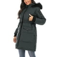 thumbnail image 4 of SHCKE Women's Winter Jackets Thick Hooded Parkas Puffer Jackets Winter Coats Mid Length Warm Jacket Windproof Coats with Pockets Grey L, 4 of 6