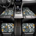 thumbnail image 7 of Pofeuu Flowers and Bee Print Car Foot Mat Set of 4 Pieces - All-Weather Full Set Floor Mats for Cars Trucks SUVs, 7 of 7