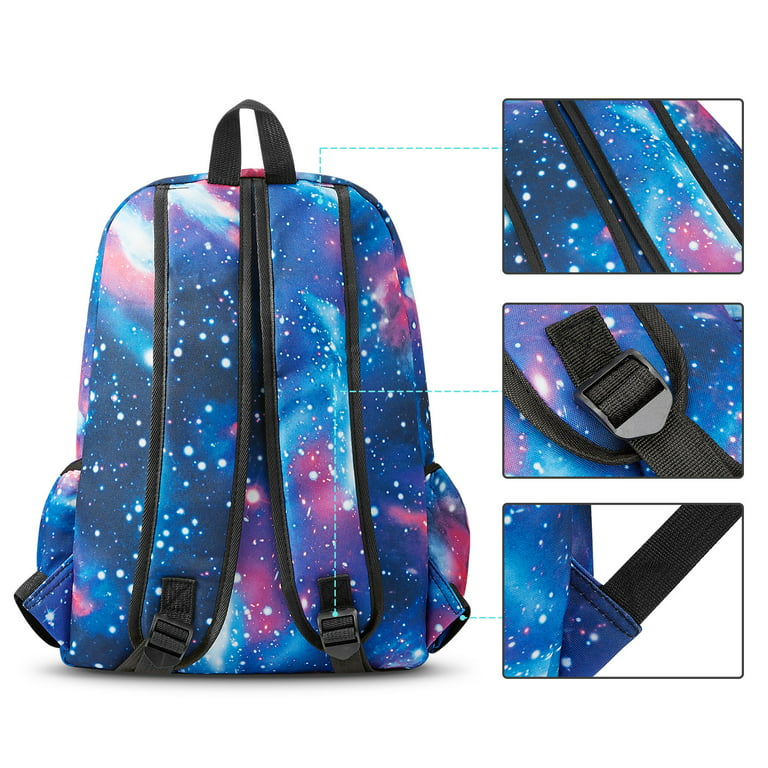  Galaxy Backpack School Backpack for Girls Boys Kids Student  Stylish Unisex Canvas Laptop Backpack with Pencil Bag (Galaxy) : Electronics