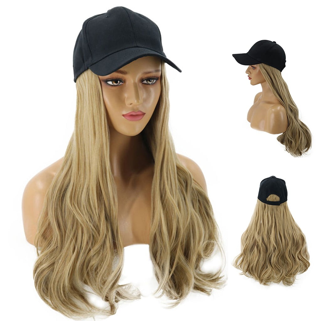 Long curls Wig Cap Long Hair Baseball Cap Ball Caps Casual Hat With Wig
