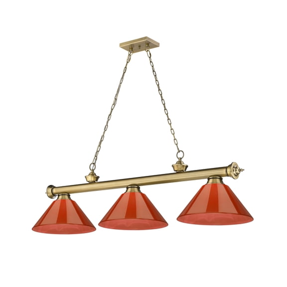 2306-3RB-PRD-Z-Lite-Cordon - 3 Light Billiard In Traditional and Classical Style-14.5 Inches Tall and 14 Inches Wide