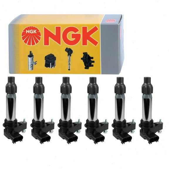 6 pc NGK Ignition Coils compatible with GMC Terrain 3.0L 3.6L V6 2010-2017
