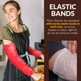 thumbnail image 4 of Bulk of 2000 Red Disposable Arm Sleeves Covers, 18-Inch. Arm Sleeve Protectors with Elastic Ends, 1 mil. Waterproof Polyethylene Sleeve Protectors for Arms, 4 of 8
