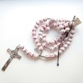thumbnail image 4 of Religion Christian Round Acrylic Bead Rosary Necklace for Women Men Jesus Cross Pendant Long Chain Fashion Jewelry Gift, 4 of 4