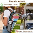 thumbnail image 5 of Xoenoiee Aztec Highland Cattle Print 17" Kids Backpack Lightweight Clear Backpack PVC Schoolbag for Boys, Large Capacity Bookbag Transparent Travel Daypack with Adjustable Straps for Middle School, 5 of 7