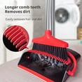 thumbnail image 4 of Broom and Dustpan Set (54") Long Handle Home Cleans Collapsible Broom with Dustpan Combo for Sweeping Dorm Classroom Lobby Kitchen Office (Black and Red), 4 of 11