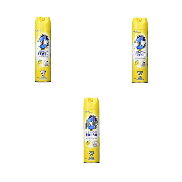 Pledge Furniture Spray Lemon Fresh - 275 Gram (Pack of 3)