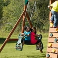 thumbnail image 4 of Gorilla Playsets Dual Ride Glider with Green Coated Chains - Green, 4 of 7