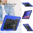 thumbnail image 4 of TECH CIRCLE 3-in-1 Case for Galaxy Tab S9 Ultra 2023 Tablet SM-X910 14.6", Shockproof Multifunctional Case with Screen Protector/Pen Holder/Rotate Kickstand/Adjustable Hand Strap/Shoulder Strap, Blue, 4 of 8